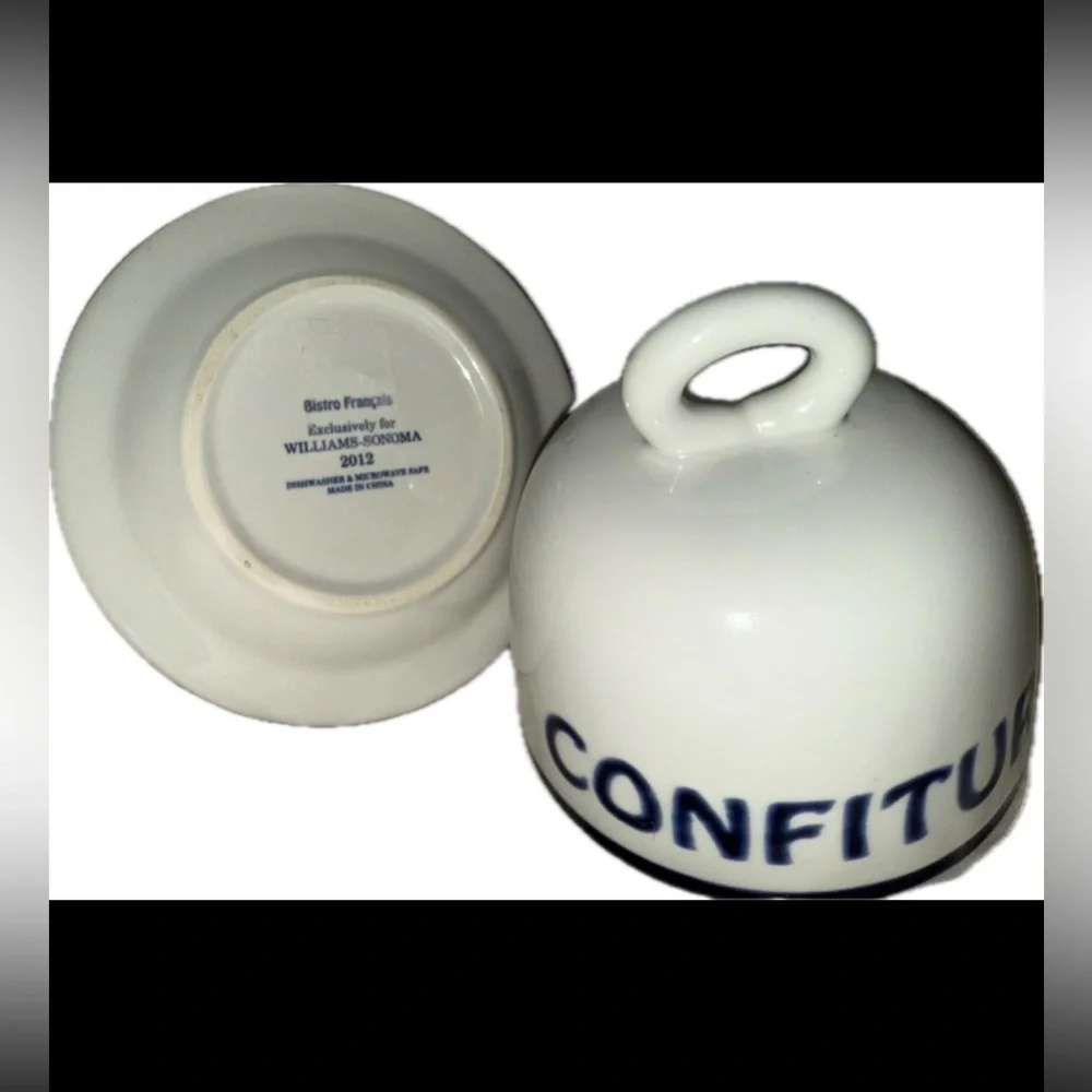 Williams Sonoma Jam /Jelly Confiture Ceramic Container